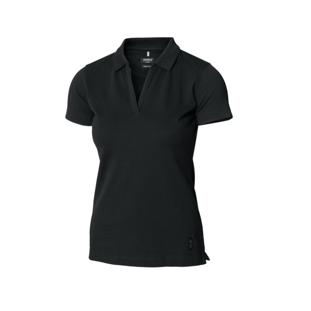 Nimbus Womens/Ladies Harvard Stretch Deluxe Polo Shirt / Black